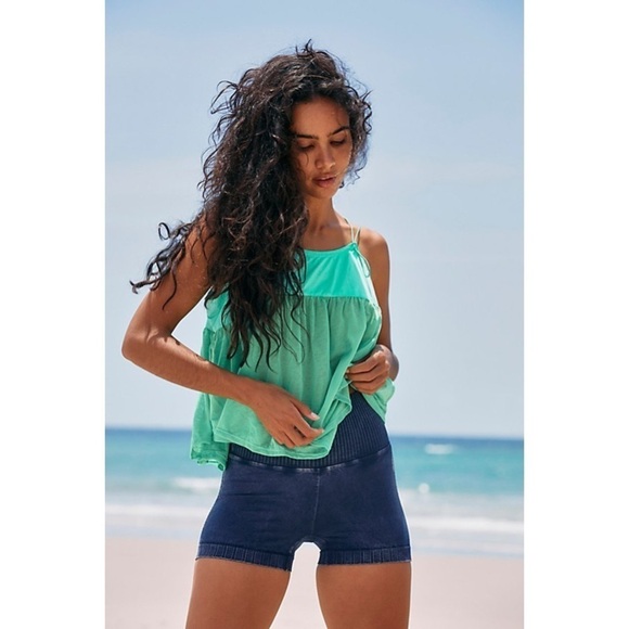 NWT Free People Movement Catch Me Drift Tank in Fresh Cut Kelly Green Boho XS - Picture 1 of 11